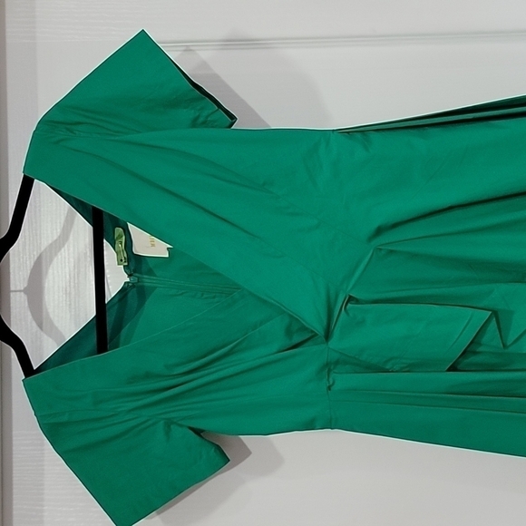 Anthropologie Maeve Green Asymmetrical Dress Size 0 Emerald Green - Picture 2 of 6